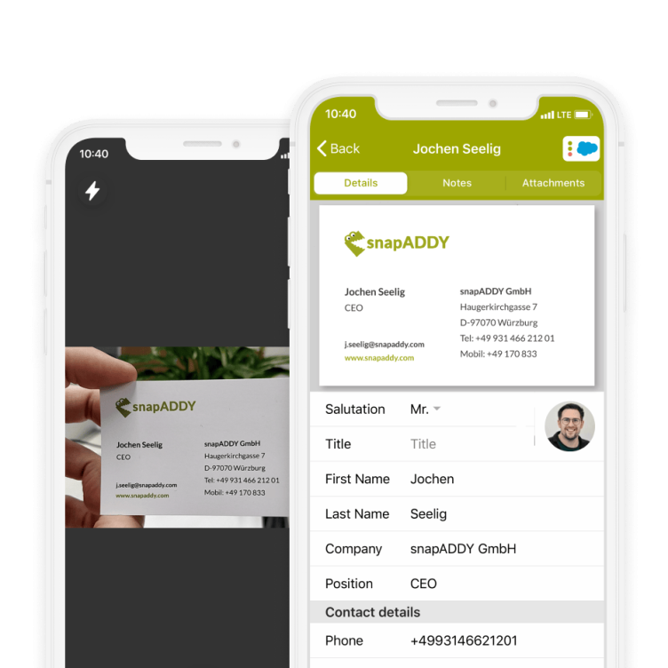 snapADDY Business Card Scanner
