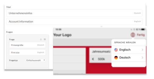 snapADDY VisitReport: Multilingual questionnaires